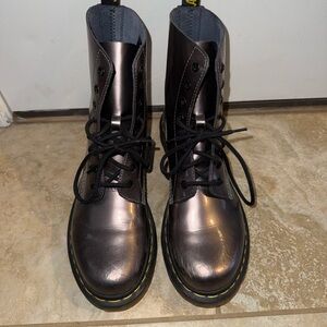 Metallic colored Doc Marten boots